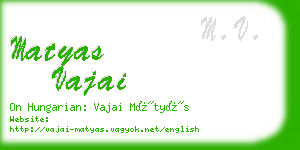 matyas vajai business card